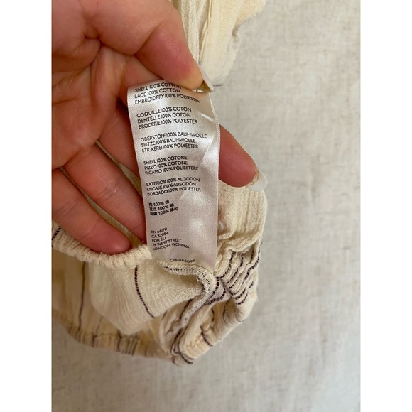 Free People Cedar Lace Pullover Blouse Size Medium - Picture 10 of 11